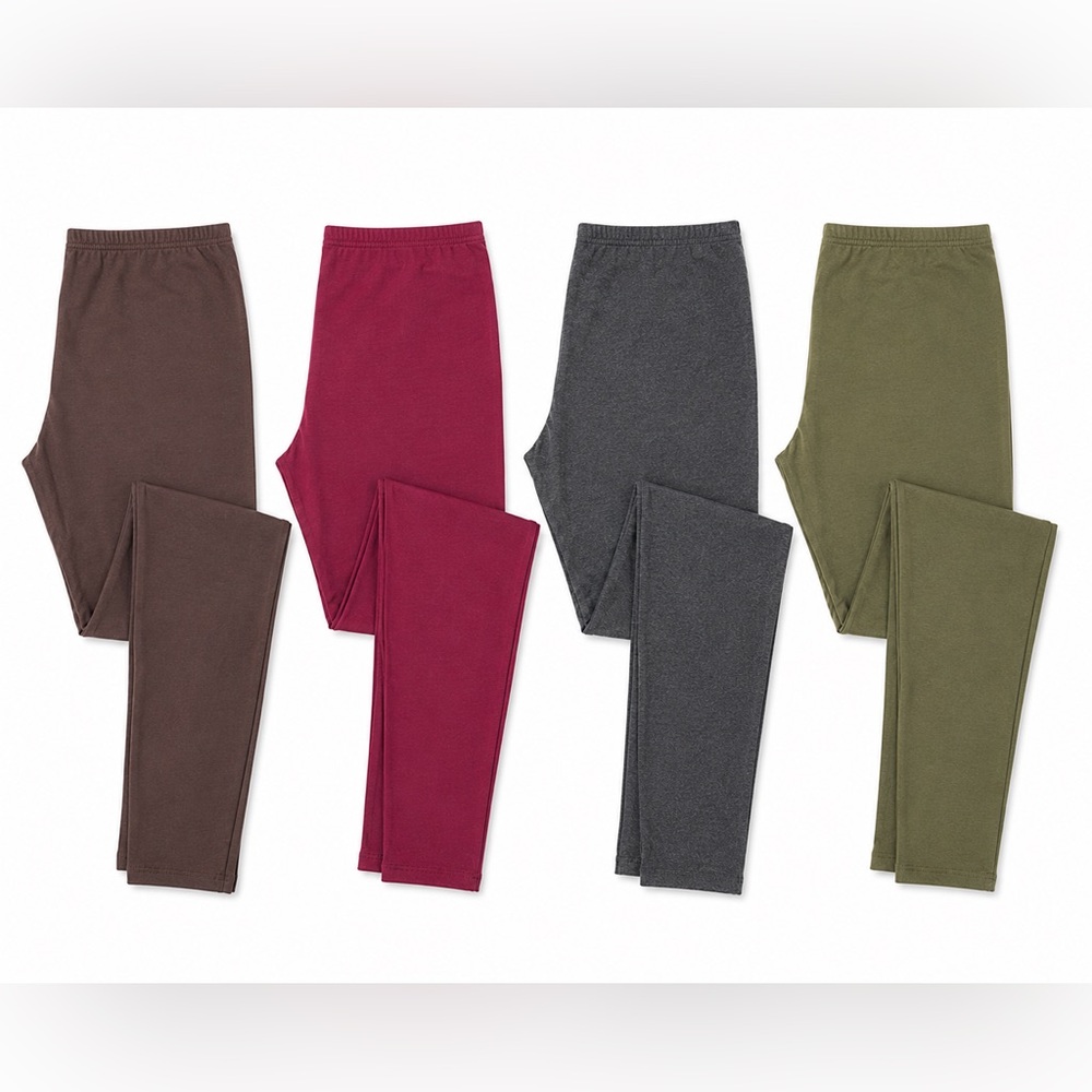 Cozy Leggings set of four  in Burgundy, Charcoal, Olive, Brown